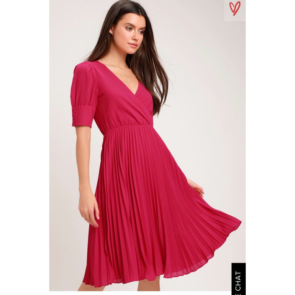 Pleated Midi Dress